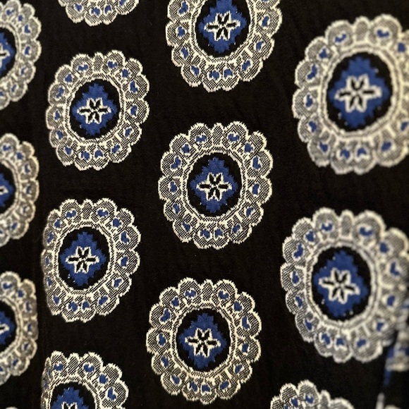 LOFT Black and White Long Sleeve A-line Dress (Size M) - Picture 11 of 11